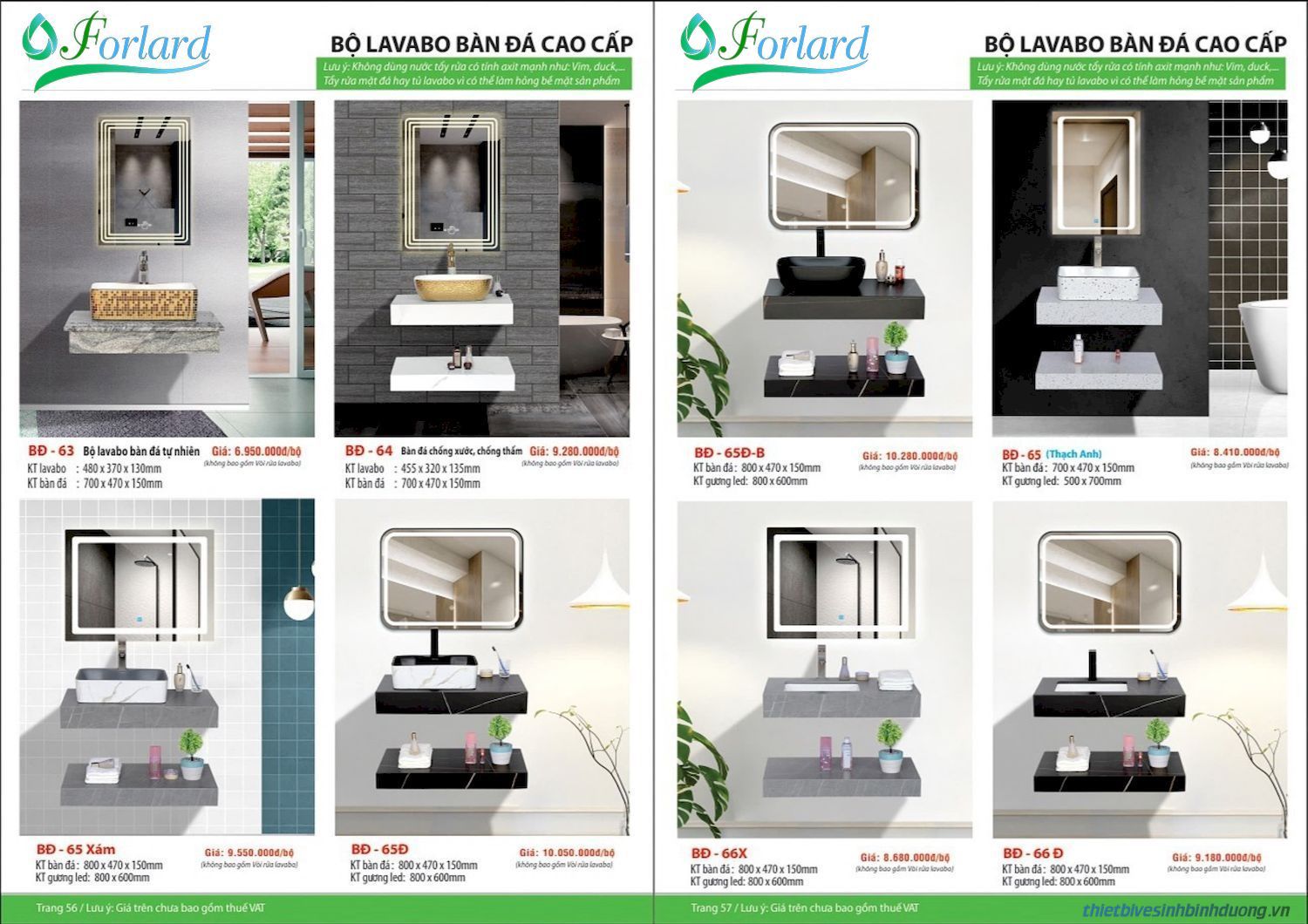 Thiết bị vệ sinh FORLARD Catalogue và Bảng giá mới nhất /Page 28